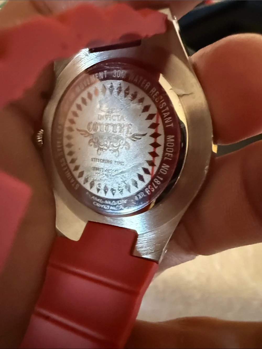 Invicta  Women’s Red Silicone Chronograph Watch